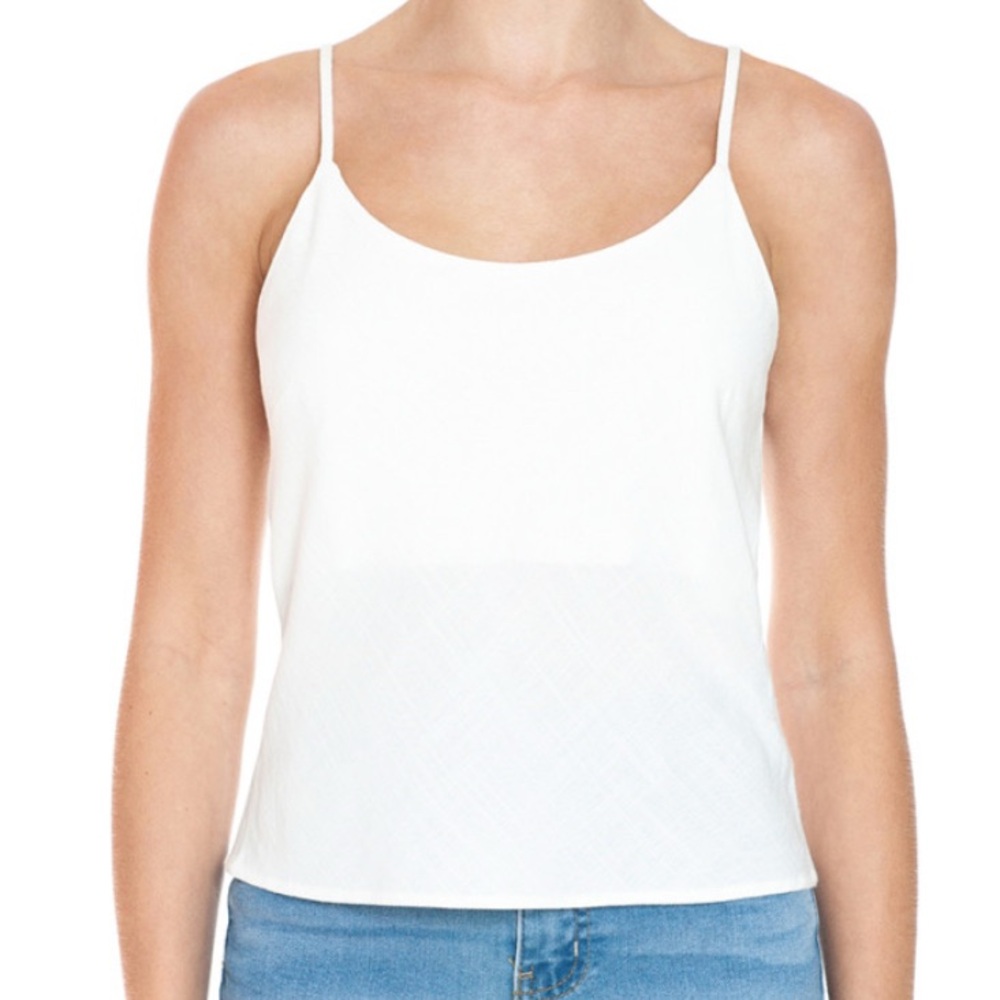 WOVEN SLUB DOUBLE LAYERED SCOOP NECK CAMI TOP ( Small:2cs/Medium:2cs/Large:2cs )